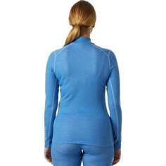 Топ Lifa Merino Midweight с молнией 1/2 и графическим принтом — женский Helly Hansen, цвет Ultra Blue Star Pixel