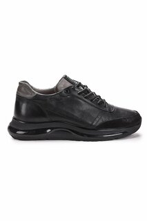 Мужская кожаная повседневная обувь на шнуровке 152-17389 Marcomen, черный