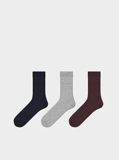 Мужские носки, 3 предмета LCW ECO, бургундия