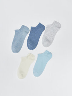 Женские носки-пинетки на плоской подошве, 5 шт. LCW DREAM, голубой меланж