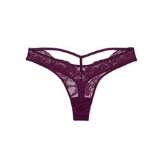 Трусы Victoria&apos;s Secret Very Sexy Double Y-Back Lace Shine Strap Smooth Thong, фиолетовый