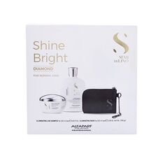 Набор для осветления волос: шампунь 250 мл + кондиционер 200 мл + кошелек Alfaparf Shine Bright, 1 шт.