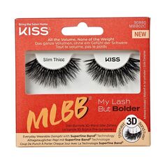 Mbb02h1 тонкие накладные ресницы Kiss My Lash But Bolder, 1 пара