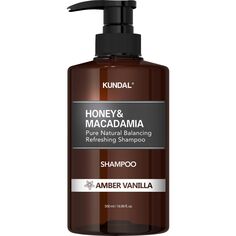 Шампунь для волос «янтарь и ваниль» Kundal Honey &amp; Macadamia, 500 мл