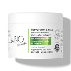Натуральная интенсивно регенерирующая маска для волос Bebio Longevity, 250 мл