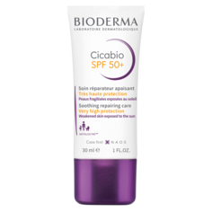 Солнцезащитный крем для лица с spf50+ Bioderma Cicabio, 30 мл