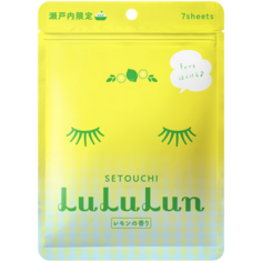 Маска для лица с лимоном Lululun Setouchi, 7 шт/1 упаковка