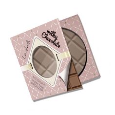 Шоколадный матовый бронзатор для лица и тела Lovely Milky Chocolate Medium Matte Face Bronzer, 9 гр