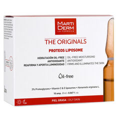 Увлажняющая сыворотка для лица с антиоксидантами для жирной кожи в ампулах Martiderm The Originals Proteos Liposome, 10х2 мл