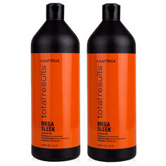 Набор: разглаживающий шампунь для волос Matrix Total Results Mega Sleek, 2х1000 мл