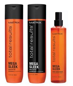 Набор для разглаживания волос: шампунь Matrix Total Results Mega Sleek, 250 мл