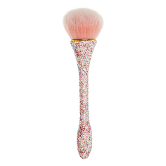 Кисточка для макияжа – розовая и серебристая Color Care Crystal, 1 шт.