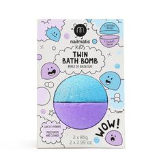 Двойная бомбочка для ванны для детей синий/фиолетовый Nailmatic Kids Twin Bath Bomb, 170 гр
