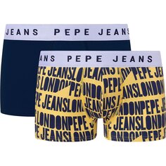 Трусы Pepe Jeans Allover Logo Trunk 2 шт, разноцветный