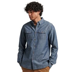 Рубашка Superdry Vintage Chambray Trailsman, синий