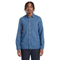 Рубашка Timberland Windham Cotton Hemp Long Sleeve Denim, синий