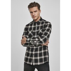 Рубашка Urban Classics Flannel 6, черный