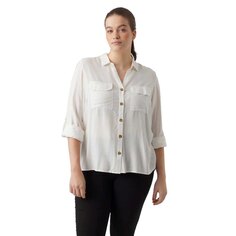 Рубашка Vero Moda Curve Bumpy New, бежевый