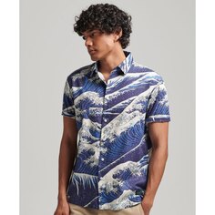 Рубашка с коротким рукавом Superdry Vintage Hawaiian, синий