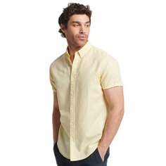 Рубашка с коротким рукавом Superdry Studios Linen, желтый