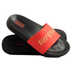 Шлепанцы Superdry Code Logo Vegan Pool, красный