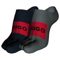 Носки HUGO Lowcut Label Col, зеленый