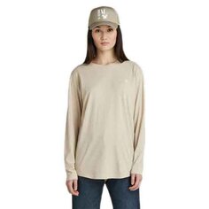 Футболка G-Star Lash Fem Loose Long Sleeve Round Neck, бежевый