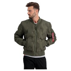 Куртка Alpha Industries MA-1 Emb Logo Puffer Bomber, зеленый