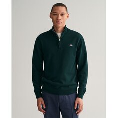 Свитер Gant Superfine Lambswool Half Zip, зеленый