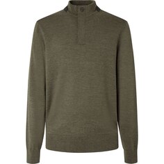 Свитер Hackett Herringbone Half Zip, зеленый