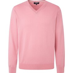 Свитер Hackett Cotton Cashmere V Neck, розовый