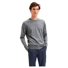 Свитер Selected Town Merino Coolmax Crew Neck, серый