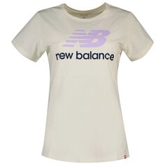 Футболка New Balance Essentials Stacked Logo, бежевый