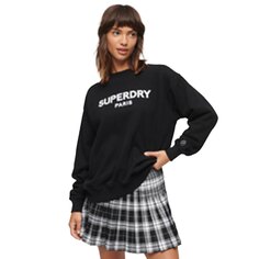 Свитер Superdry Sport Luxe Loose Crew Neck, черный