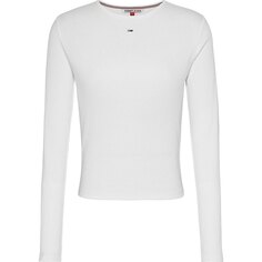 Свитер Tommy Jeans Baby Rib Crew Neck, белый