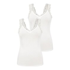 Футболка Pieces Barbera Lace Sleeveless V Neck 2 Units, белый