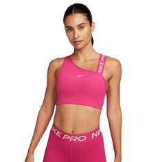 Спортивный бюстгальтер Nike Swoosh Asimetrico, розовый
