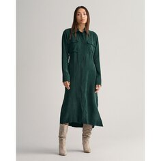 Платье Gant Relaxed Utility, зеленый