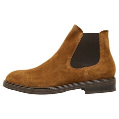 Ботинки Selected Blake Suede Chelsea, коричневый