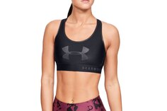 Спортивный бюстгальтер Under Armour Mid Keyhole Graphic, черный