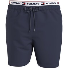 Шорты для плавания Tommy Jeans Logo Tape Mid Length, синий