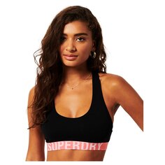 Бралетт Superdry Large Logo Crop, черный