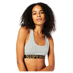 Бралетт Superdry Large Logo Crop, серый