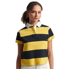 Поло Superdry Vintage Stripe Rugby, желтый