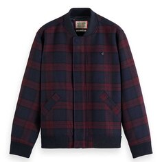 Куртка Scotch &amp; Soda Wool Blend Check Bomber, синий