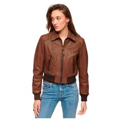 Куртка Superdry 70´S Leather Leather, коричневый