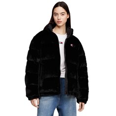 Куртка Tommy Jeans Faux Fur, черный