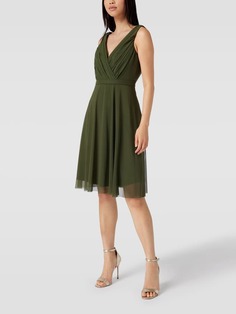 Коктейльное платье с запахом Troyden Collection, оливково-зеленый