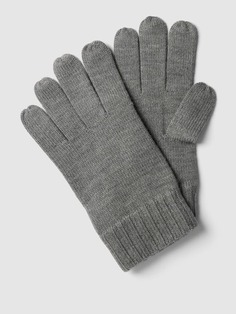 Перчатки с ребристыми манжетами Polo Ralph Lauren, серый