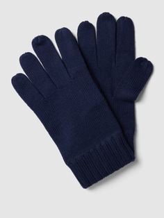 Перчатки с ребристыми манжетами Polo Ralph Lauren, темно-синий
